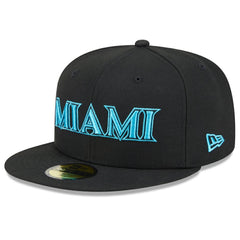 Miami Marlins New Era 2025 City Connect 59FIFTY Fitted Hat - Black Hats