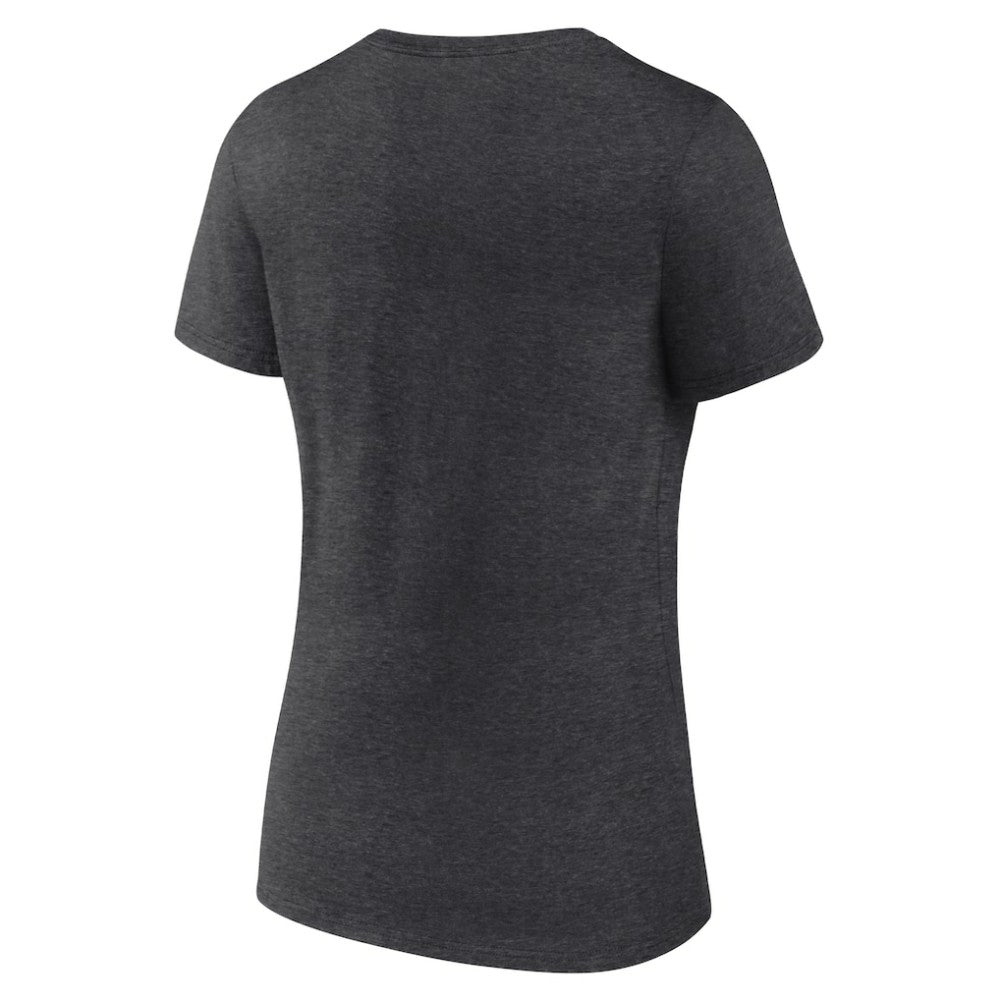 NHL Vegas Golden Knights Women's Primary Logo V-Neck T-Shirt - Charcoal