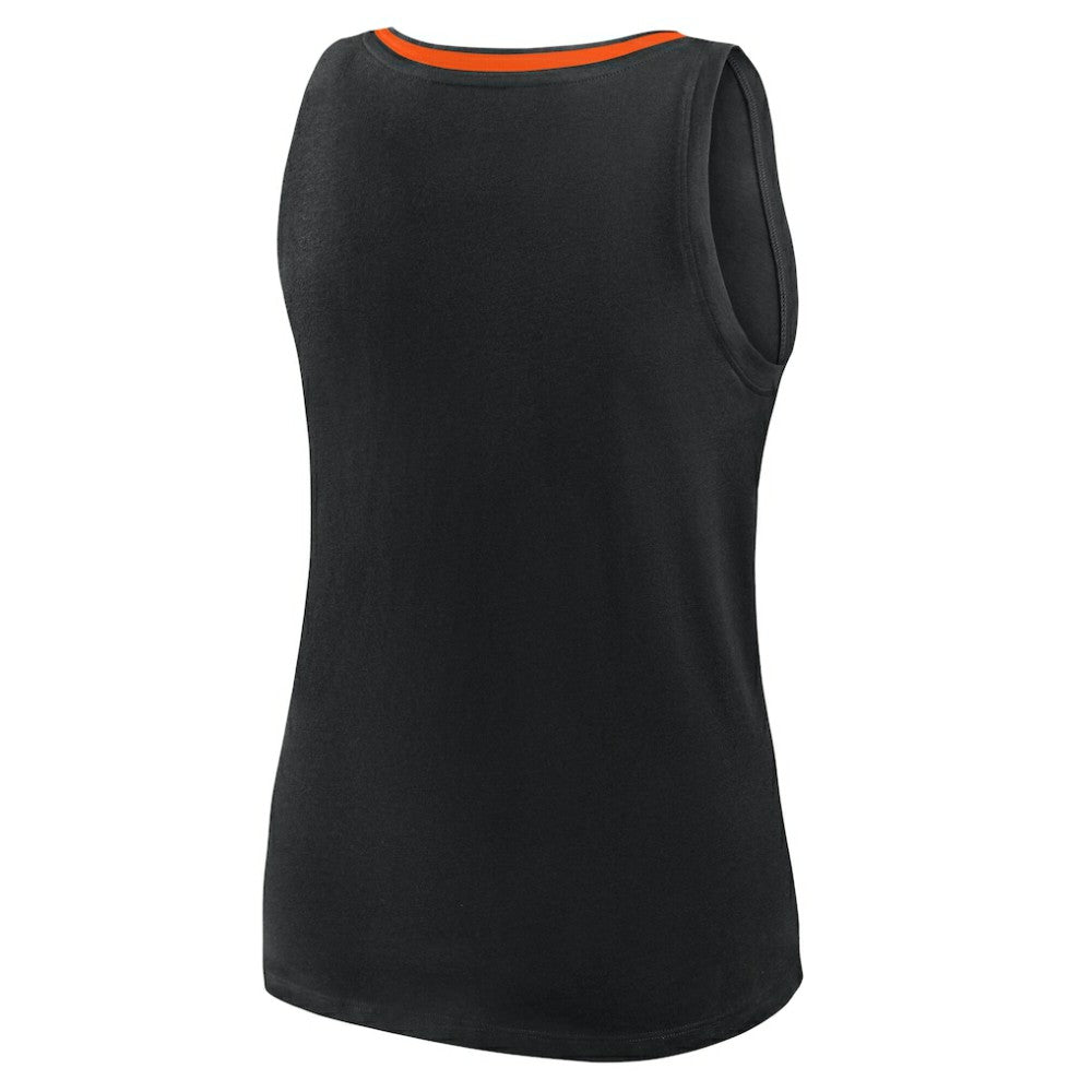 San Francisco Giants Logo Athletic Women's Stellar Win V-Neck Tank Top - Black Tanks