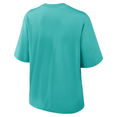 Miami Dolphins Women's Glory Arch Boxy T-Shirt Aqua