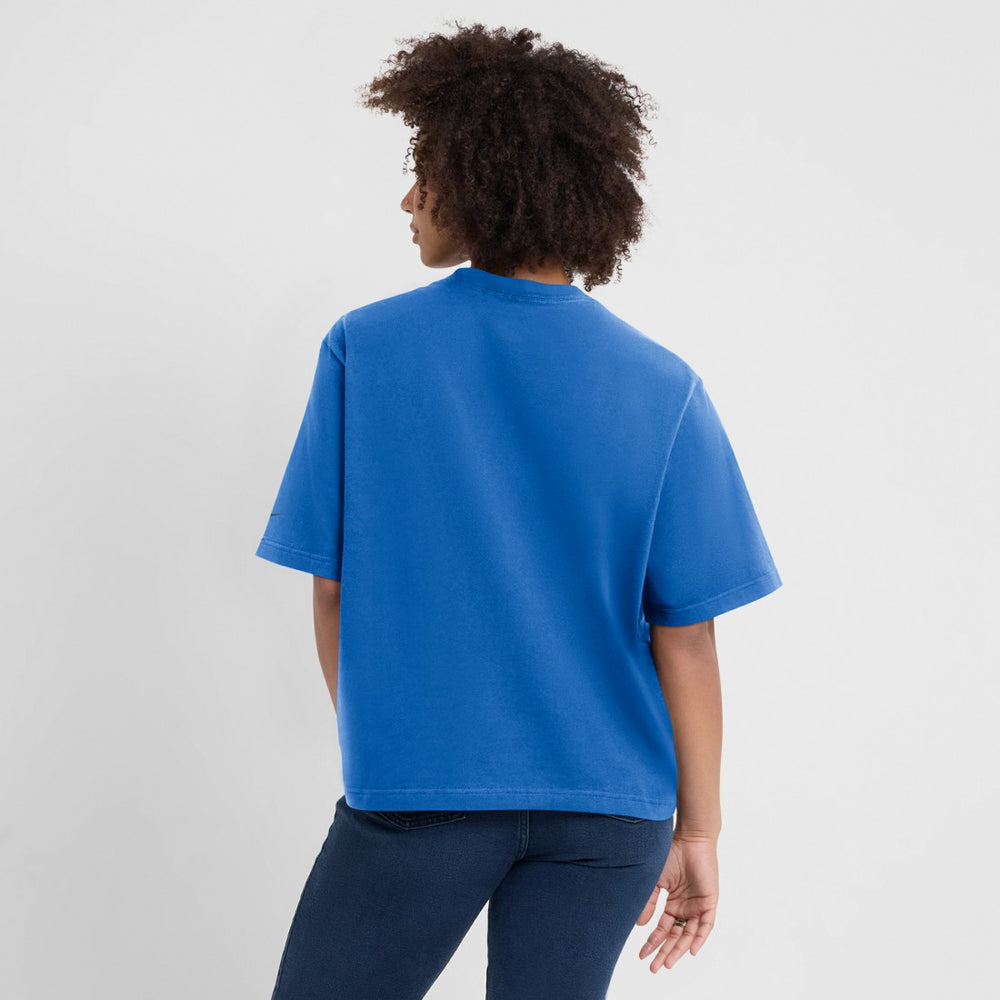 New York Giants Women's Glory Arch Boxy T-Shirt Royal