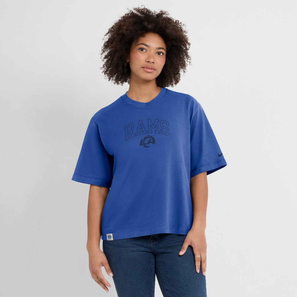 Los Angeles Rams Women's Glory Arch Boxy T-Shirt Royal