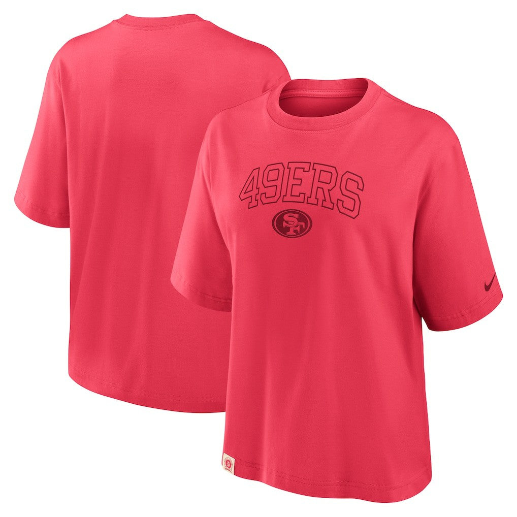 San Francisco 49ers Women's Glory Arch Boxy T-Shirt Scarlet