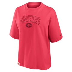 San Francisco 49ers Women's Glory Arch Boxy T-Shirt Scarlet