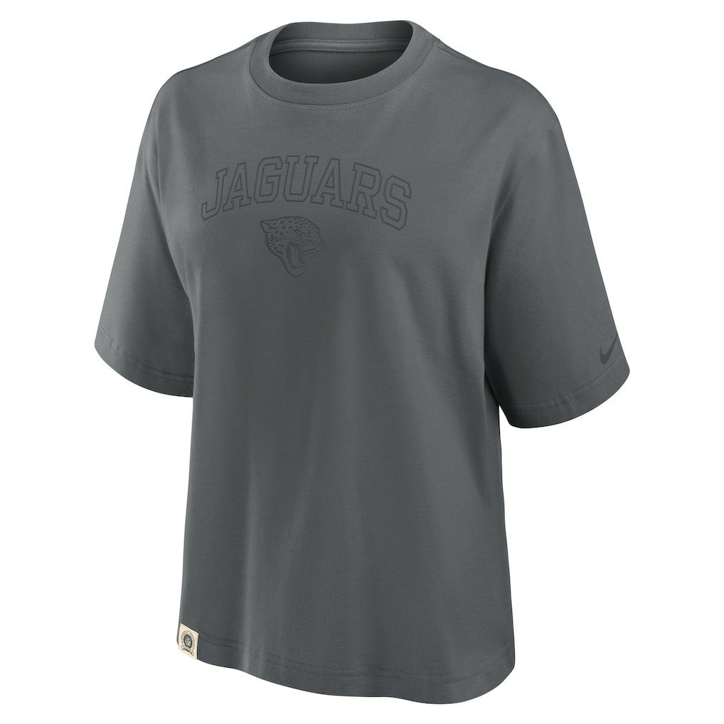 Jacksonville Jaguars Women's Glory Arch Boxy T-Shirt Charcoal