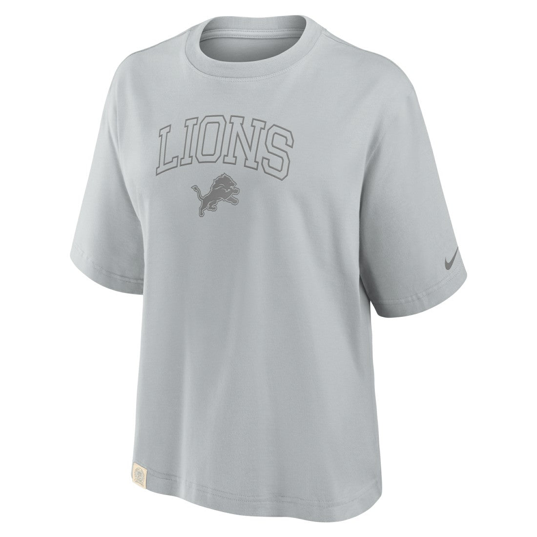 Detroit Lions Women's Glory Arch Boxy T-Shirt Gray
