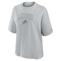 Detroit Lions Women's Glory Arch Boxy T-Shirt Gray