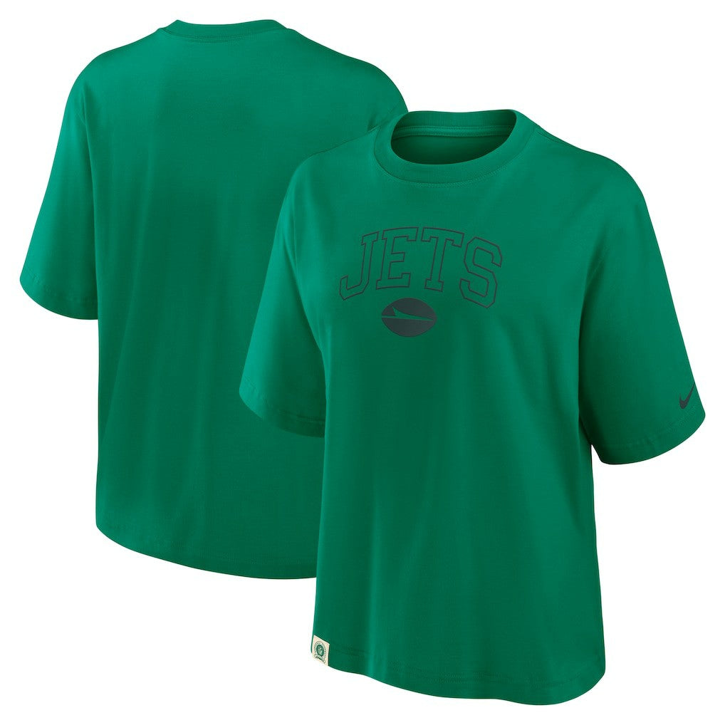 New York Jets Women's Glory Arch Boxy T-Shirt Green