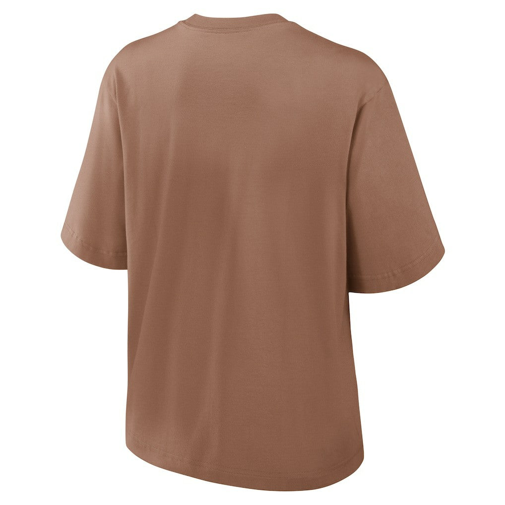 Cleveland Browns Women's Glory Arch Boxy T-Shirt Brown