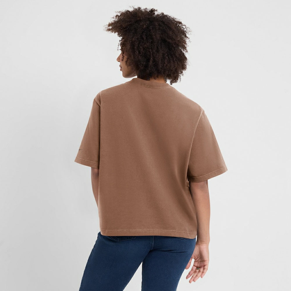 Cleveland Browns Women's Glory Arch Boxy T-Shirt Brown