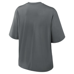 Pittsburgh Steelers Women's Glory Arch Boxy T-Shirt Charcoal