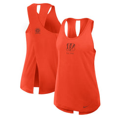 Cincinnati Bengals Women's Glory Open-Back Crisscross Dri-FIT Tank Top Orange