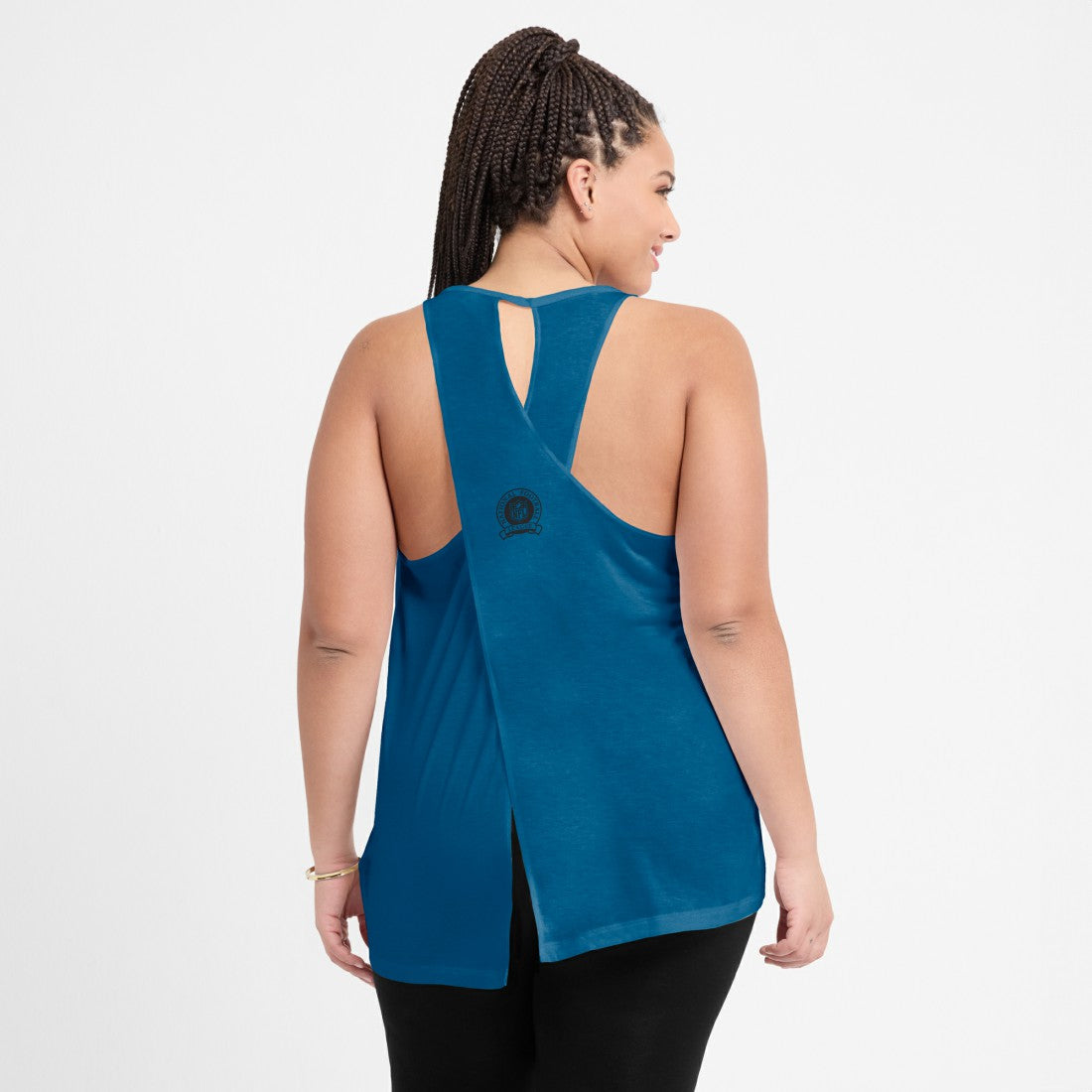 Seattle Seahawks Women's Glory Open-Back Crisscross Dri-FIT Tank Top College Navy