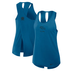 Denver Broncos Women's Glory Open-Back Crisscross Dri-FIT Tank Top Turquoise