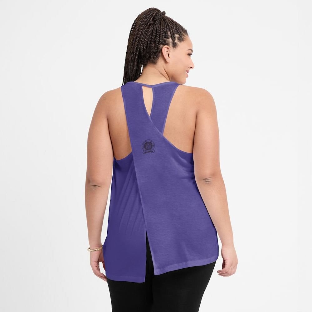 Baltimore Ravens Women's Glory Open-Back Crisscross Dri-FIT Tank Top Purple
