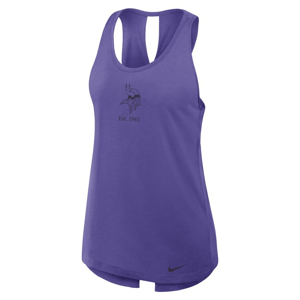 Minnesota Vikings Women's Glory Open-Back Crisscross Dri-FIT Tank Top Purple