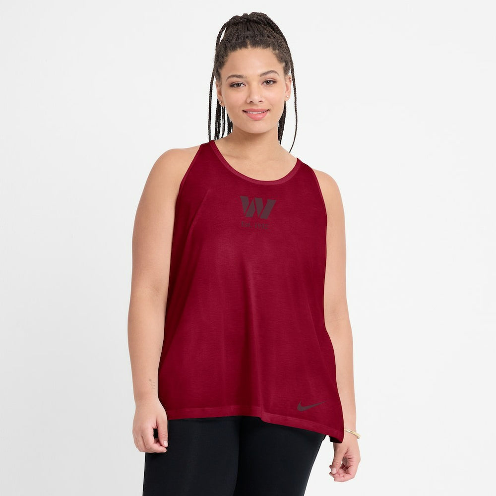 Washington Commanders Women's Glory Open-Back Crisscross Dri-FIT Tank Top Burgundy
