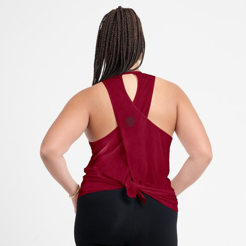 Washington Commanders Women's Glory Open-Back Crisscross Dri-FIT Tank Top Burgundy