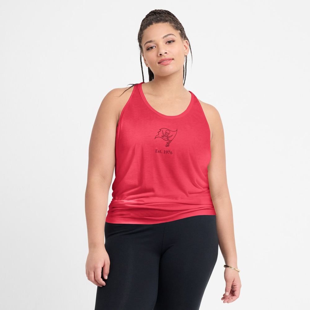 Tampa Bay Buccaneers Women's Glory Open-Back Crisscross Dri-FIT Tank Top Light Red