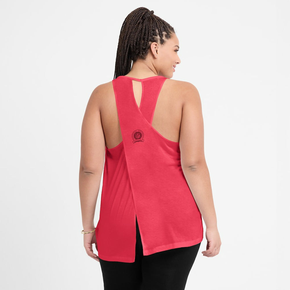 San Francisco 49ers Women's Glory Open-Back Crisscross Dri-FIT Tank Top Light Red