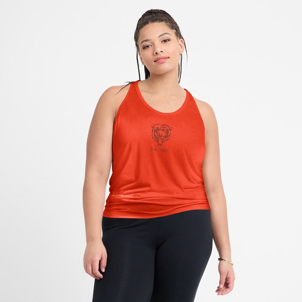 Chicago Bears Women's Glory Open-Back Crisscross Dri-FIT Tank Top Orange