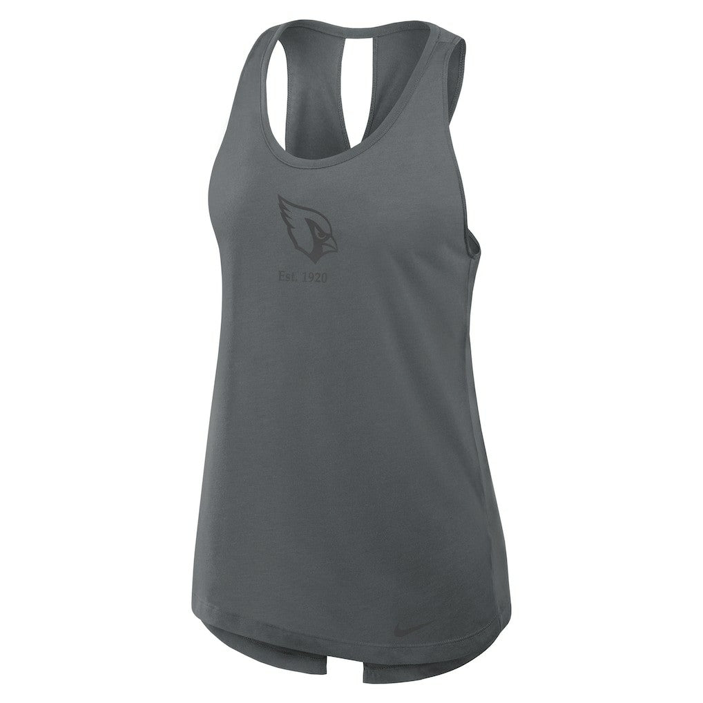 Arizona Cardinals Women's Glory Open-Back Crisscross Dri-FIT Tank Top Charcoal
