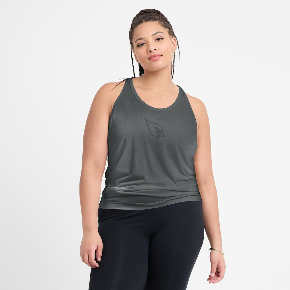 Arizona Cardinals Women's Glory Open-Back Crisscross Dri-FIT Tank Top Charcoal