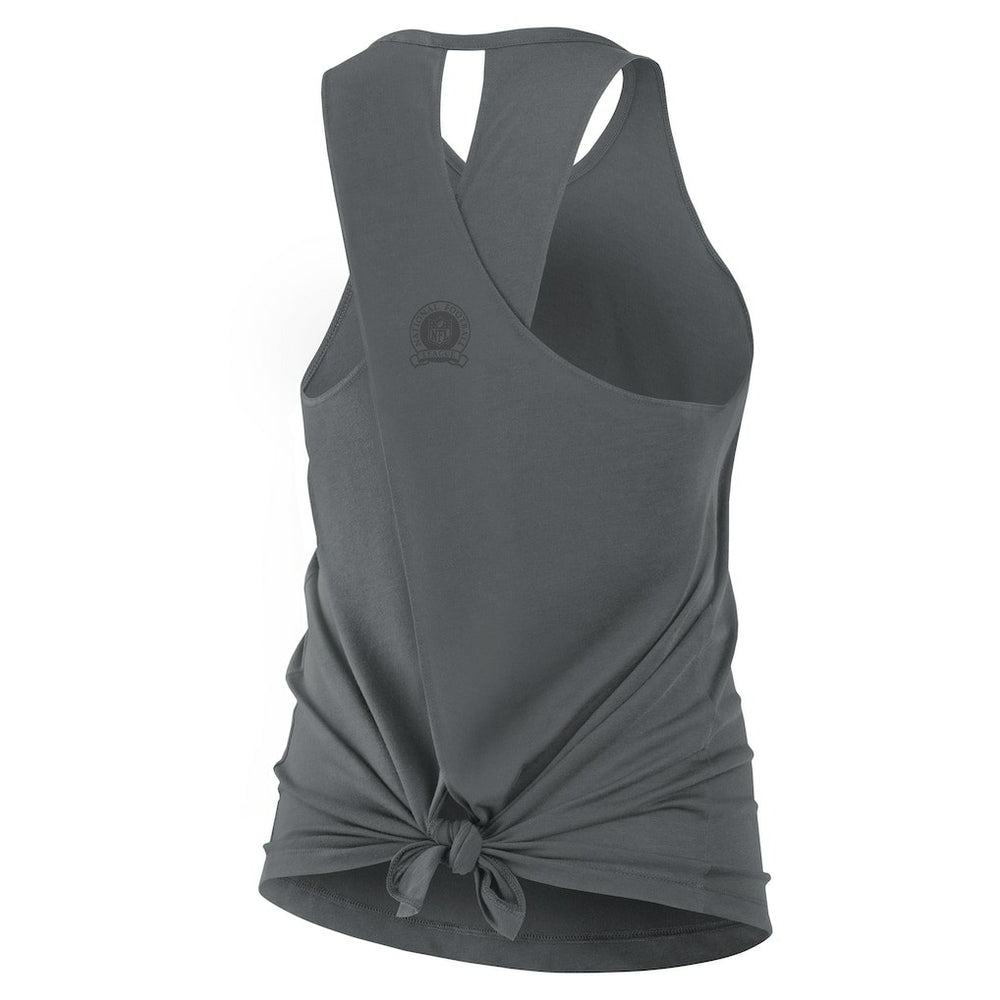 Pittsburgh Steelers Women's Glory Open-Back Crisscross Dri-FIT Tank Top Charcoal