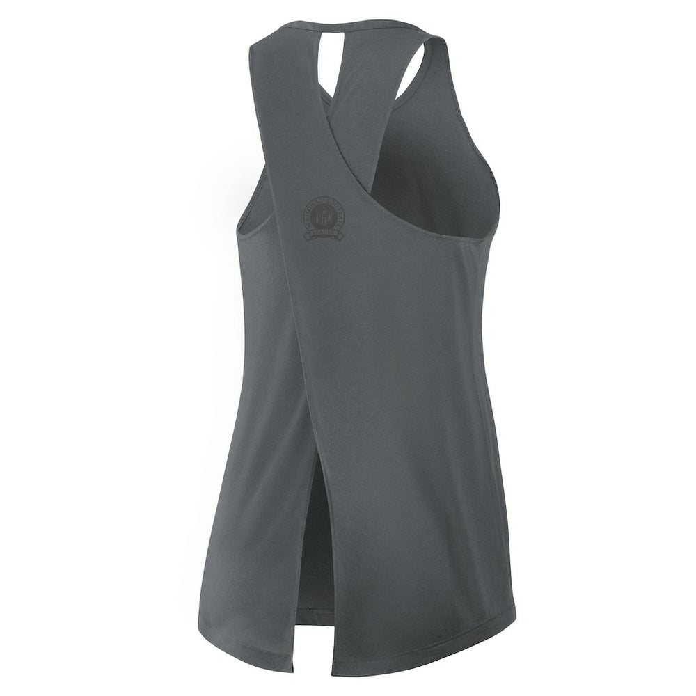 Philadelphia Eagles Women's Glory Open-Back Crisscross Dri-FIT Tank Top Charcoal