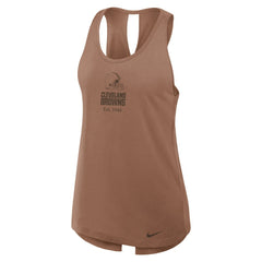 Cleveland Browns Women's Glory Open-Back Crisscross Dri-FIT Tank Top Brown