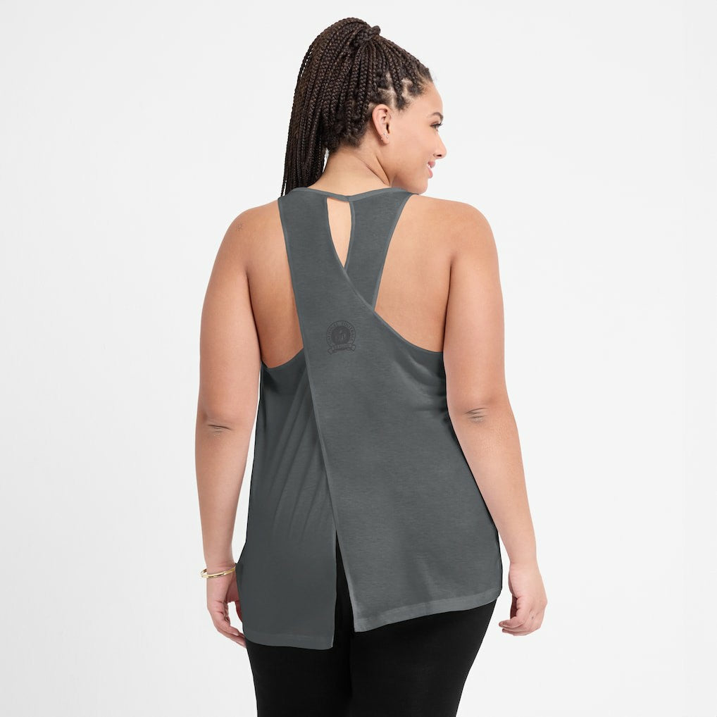 Jacksonville Jaguars Women's Glory Open-Back Crisscross Dri-FIT Tank Top Charcoal