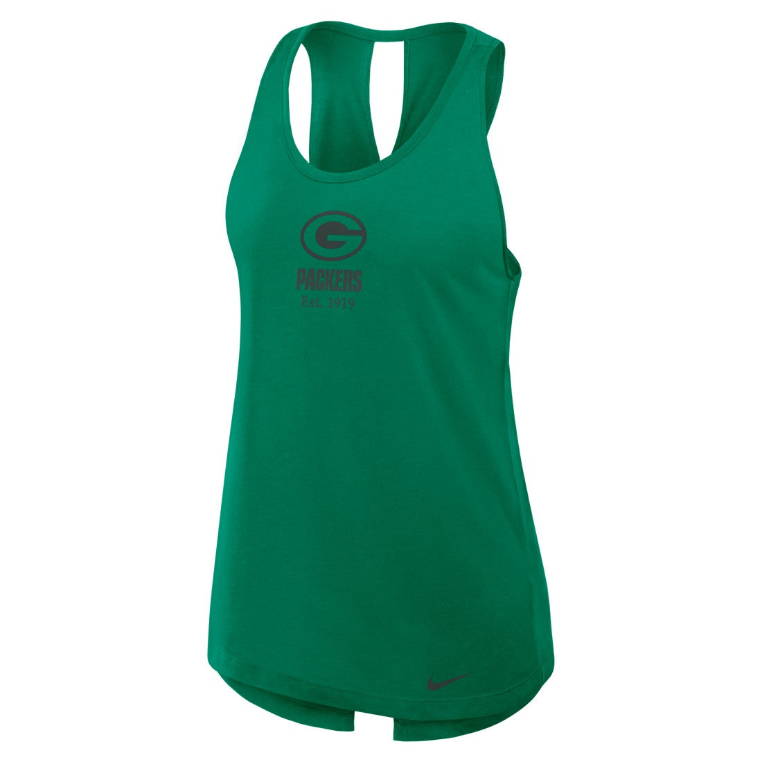 Green Bay Packers Women's Glory Open-Back Crisscross Dri-FIT Tank Top Green