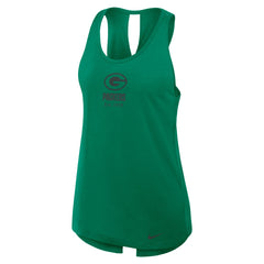Green Bay Packers Women's Glory Open-Back Crisscross Dri-FIT Tank Top Green