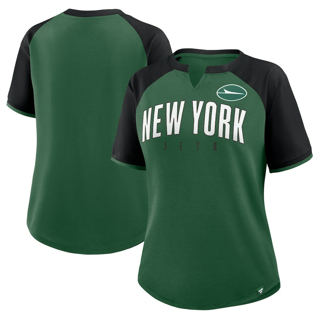 New York Jets Women's Height Advantage T-Shirt Green/Black
