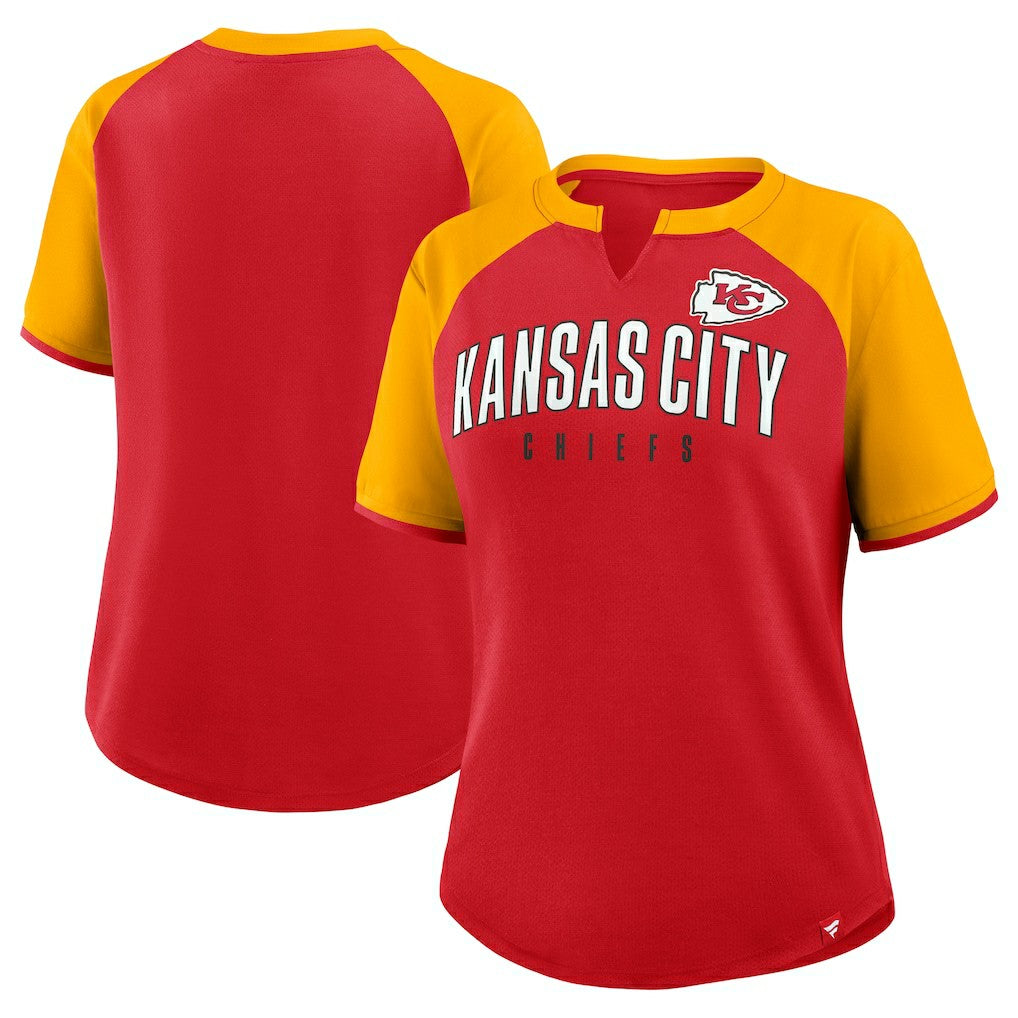 Kansas City Chiefs Women's Height Advantage T-Shirt Red/Gold