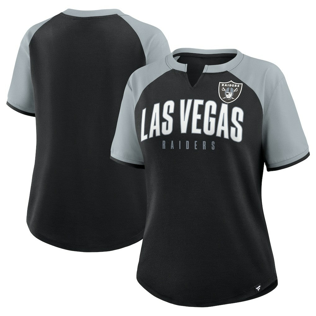 Las Vegas Raiders Women's Height Advantage T-Shirt Black/Silver