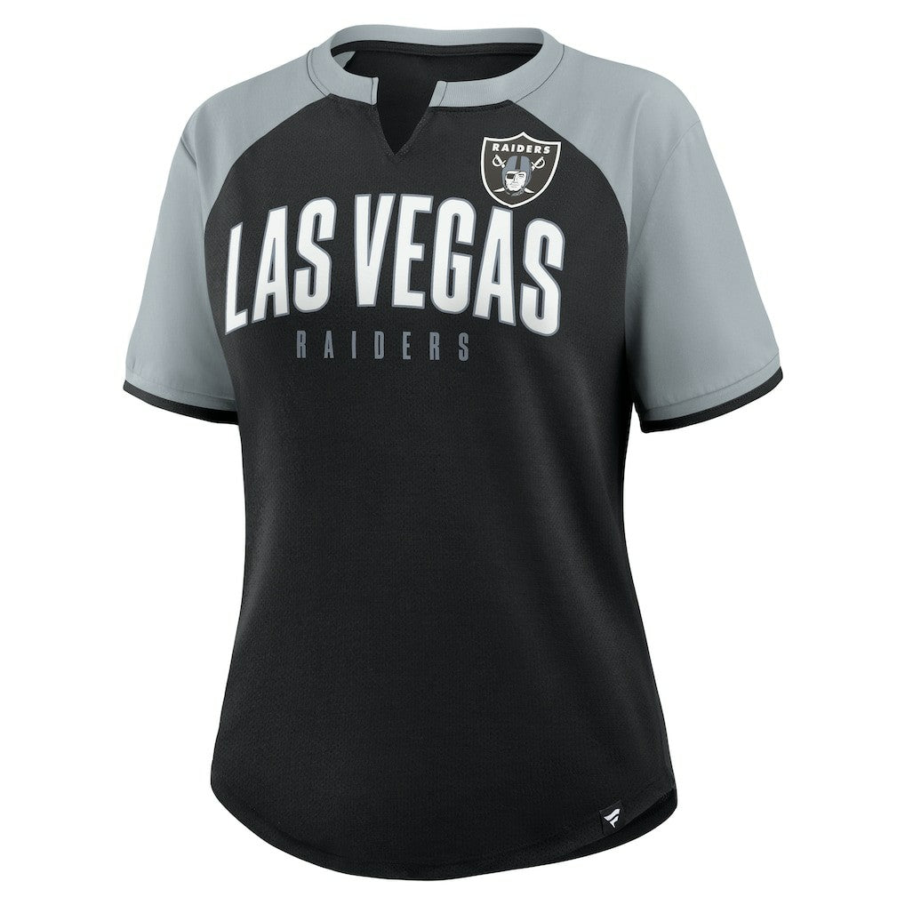 Las Vegas Raiders Women's Height Advantage T-Shirt Black/Silver