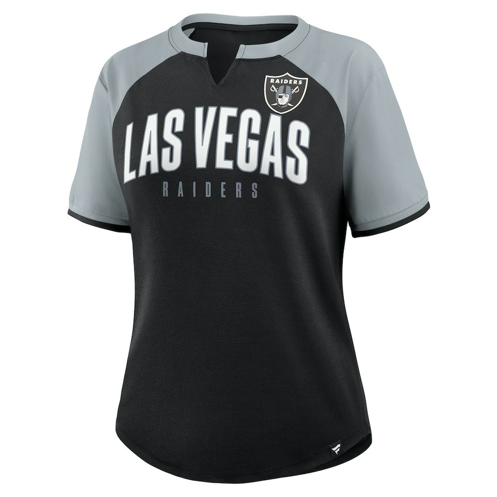 Las Vegas Raiders Women's Height Advantage T-Shirt Black/Silver