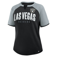 Las Vegas Raiders Women's Height Advantage T-Shirt Black/Silver