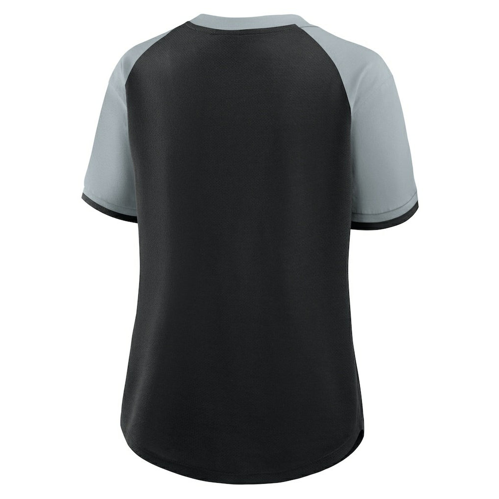 Las Vegas Raiders Women's Height Advantage T-Shirt Black/Silver