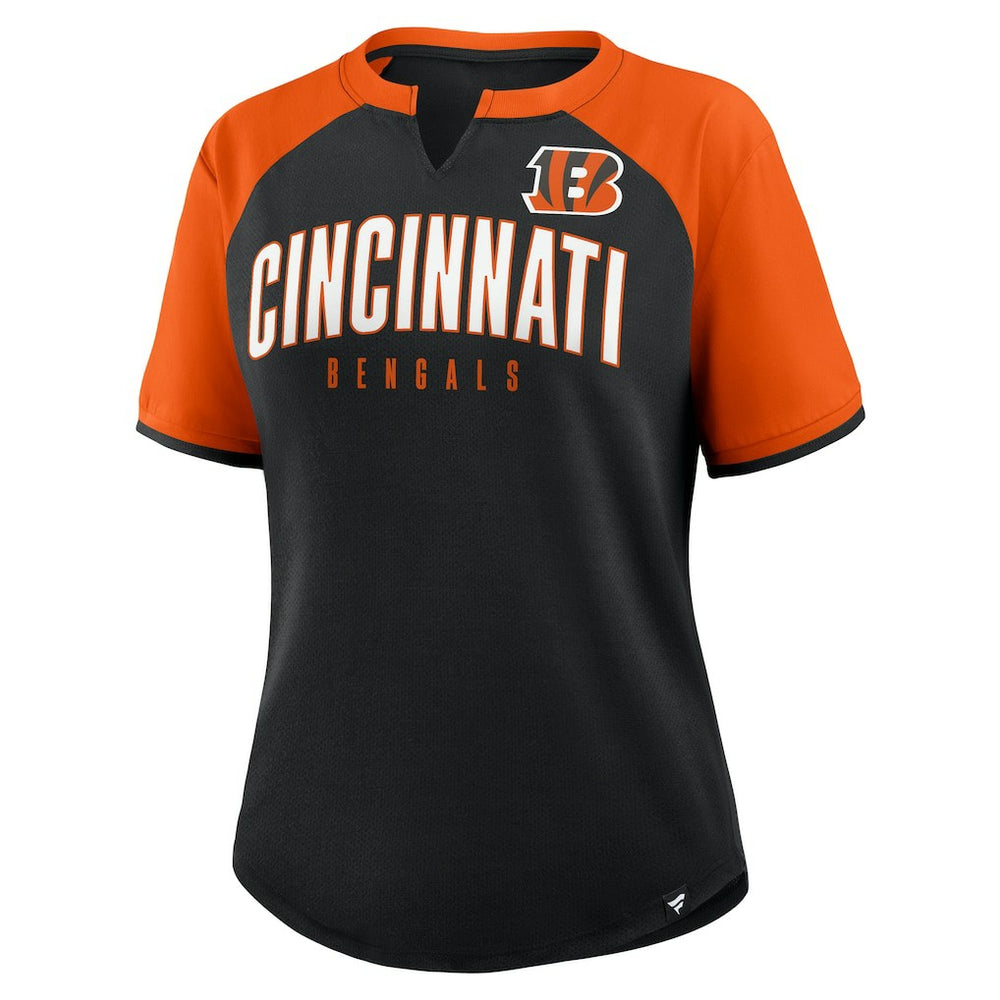 Cincinnati Bengals Women's Height Advantage T-Shirt Black/Orange