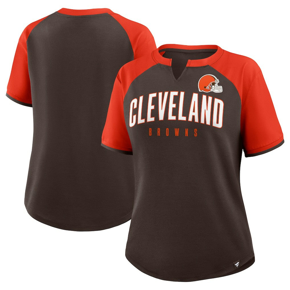 Cleveland Browns Women's Height Advantage T-Shirt Brown/Orange