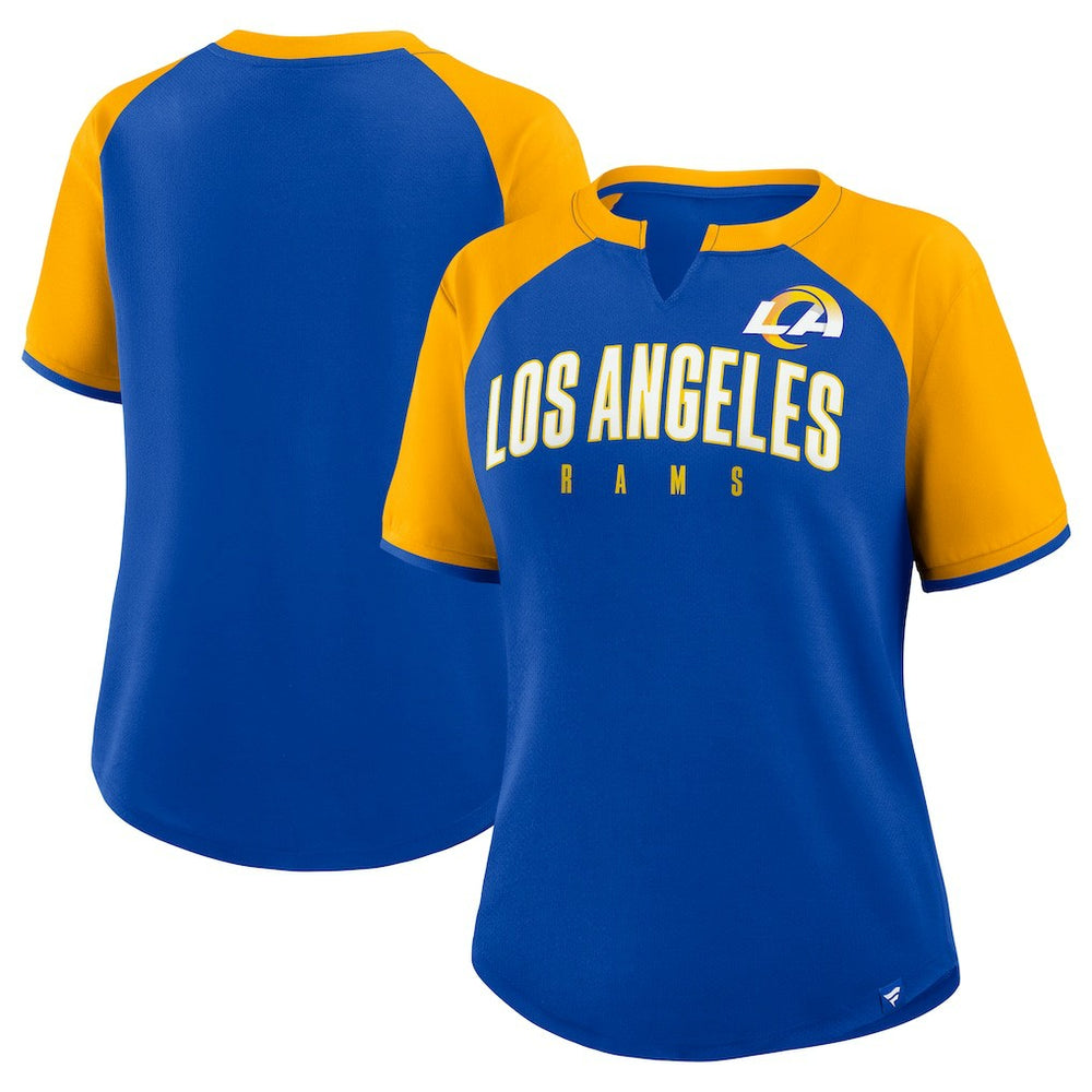 Los Angeles Rams Women's Height Advantage T-Shirt Royal/Gold