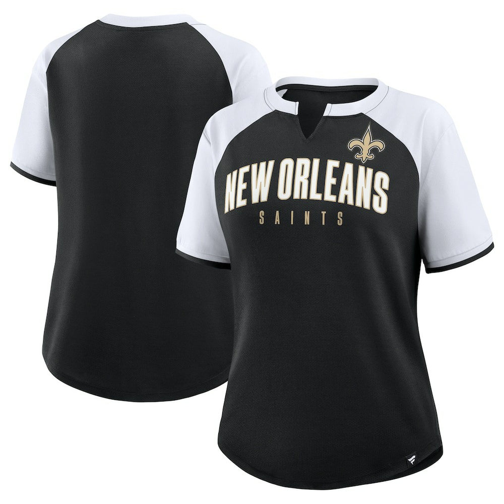 New Orleans Saints Women's Height Advantage T-Shirt Black/White