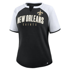 New Orleans Saints Women's Height Advantage T-Shirt Black/White