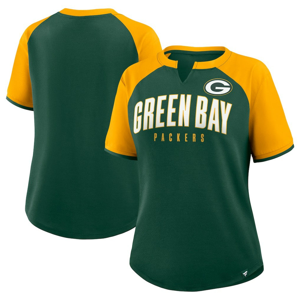 Green Bay Packers Women's Height Advantage T-Shirt Green/Gold