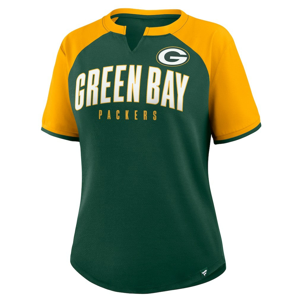 Green Bay Packers Women's Height Advantage T-Shirt Green/Gold