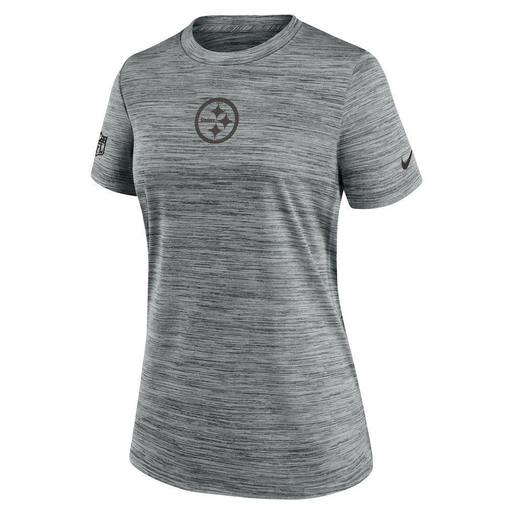 Pittsburgh Steelers Women's Sideline Velocity Dri-FIT T-Shirt Gray