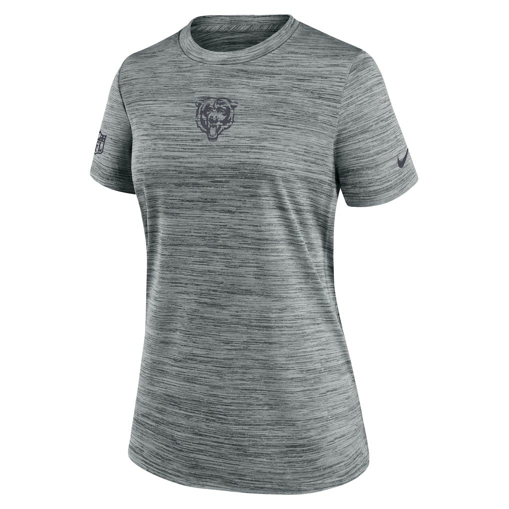 Chicago Bears Women's Sideline Velocity Dri-FIT T-Shirt Gray
