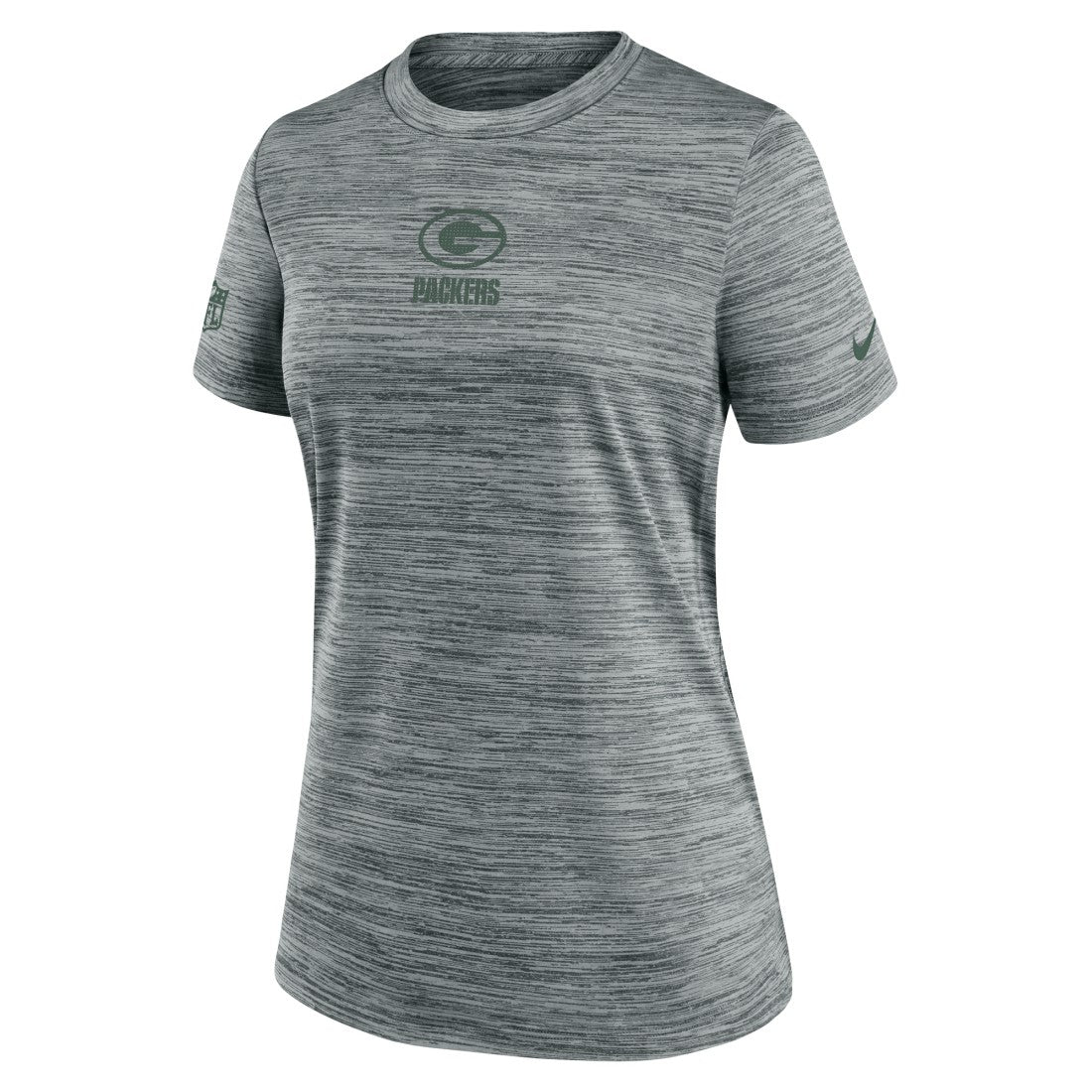Green Bay Packers Women's Sideline Velocity Dri-FIT T-Shirt Gray